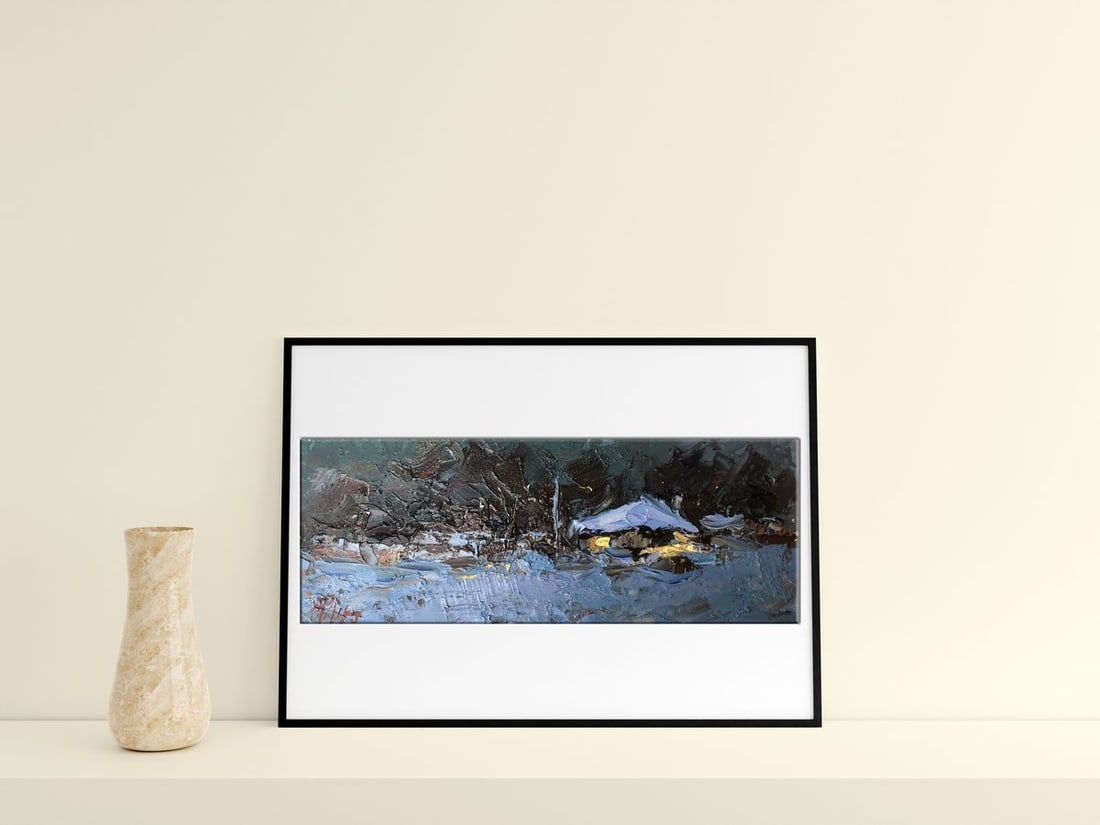 Oil painting Winter silence Alexander Nikolaevich Cherednichenko - 3