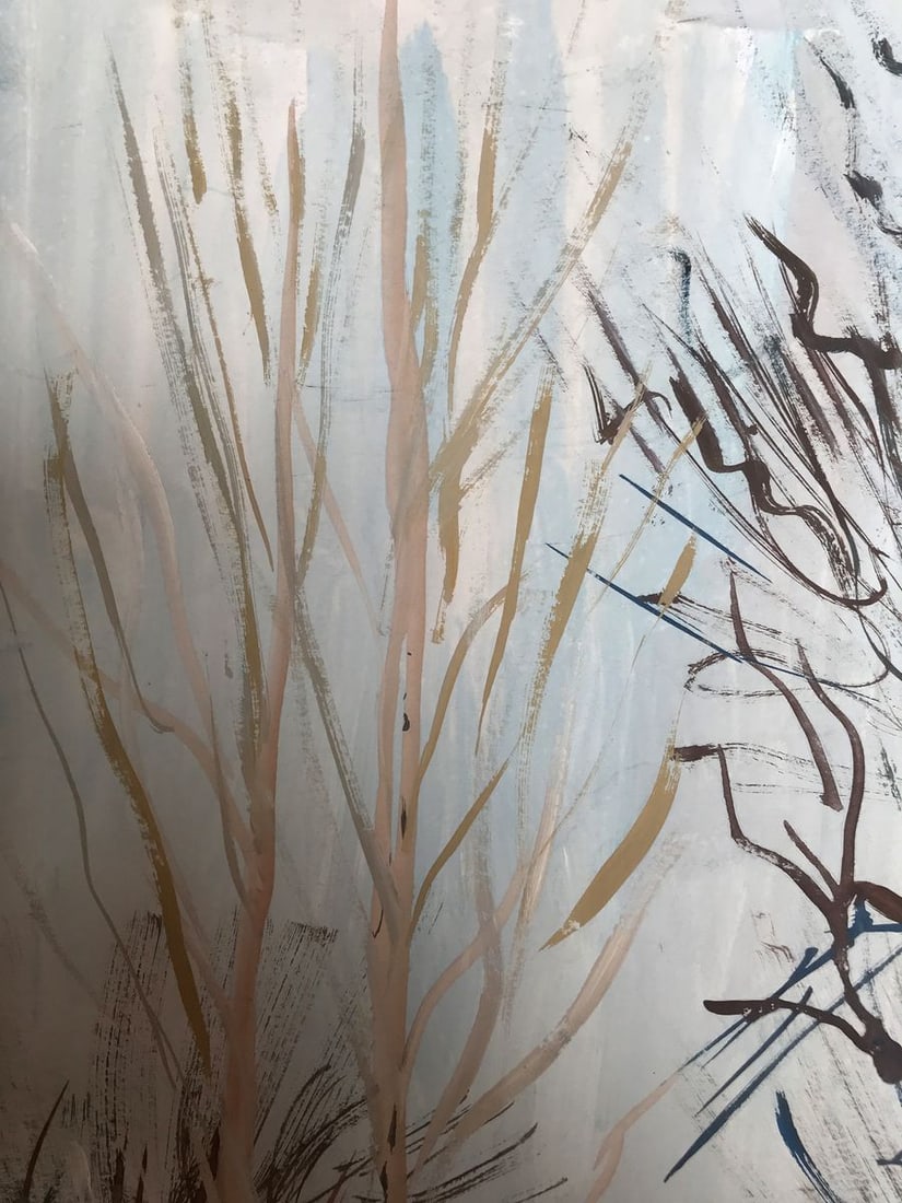 Gouache painting Winter Forest Unknown artist - 4