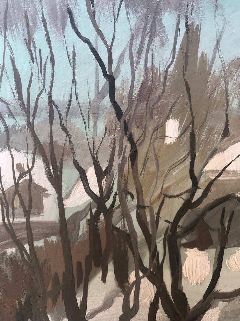 Oil painting Winter evening Alexander Arkadievich Litvinov - 4
