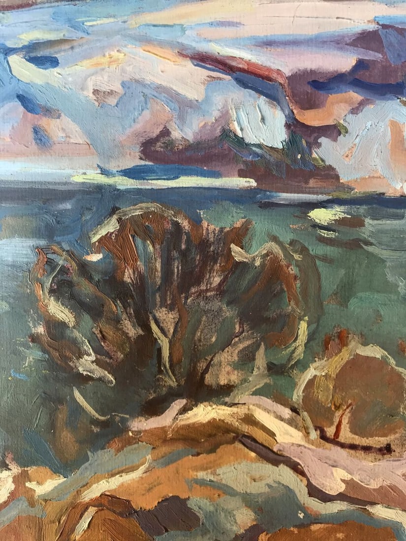 Oil painting Early winter Alexander Arkadievich Litvinov - 4