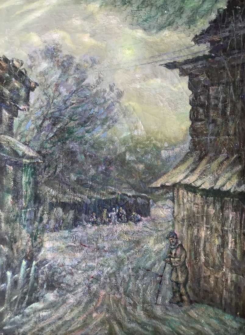 Oil painting Where did my youth go Shapoval Ivan Leontyevich: Title: Oil painting Where did my youth go Shapoval Ivan Leontyevich Description: NoAAA3015"Where did my youth go?" is a captivating oil painting that transports the viewer to a serene winter landscape