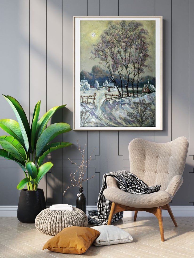 Oil painting Winter day Shapoval Ivan Leontyevich - 2