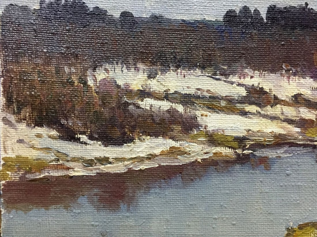 Oil painting Spring gray day Chernyshevsky Petr Akimovich - 6