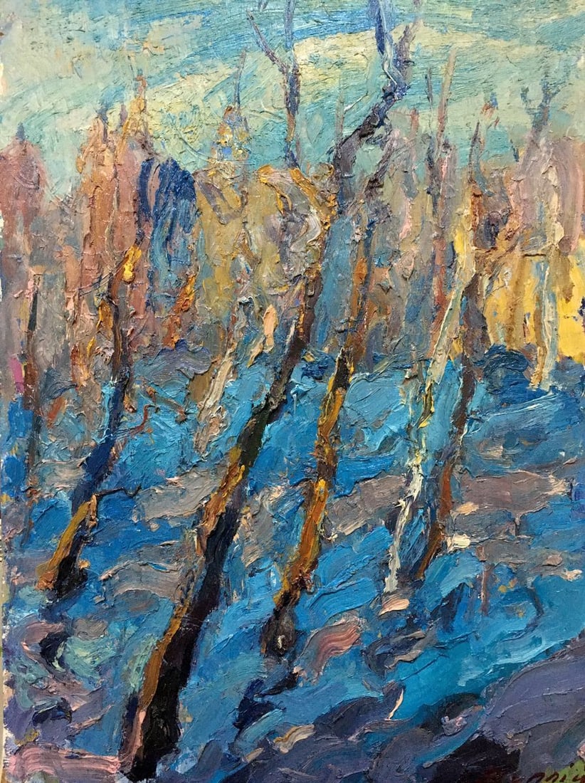 Oil painting Blur in the forest Dupliy Sergey Alexandrovich (1 of 10)