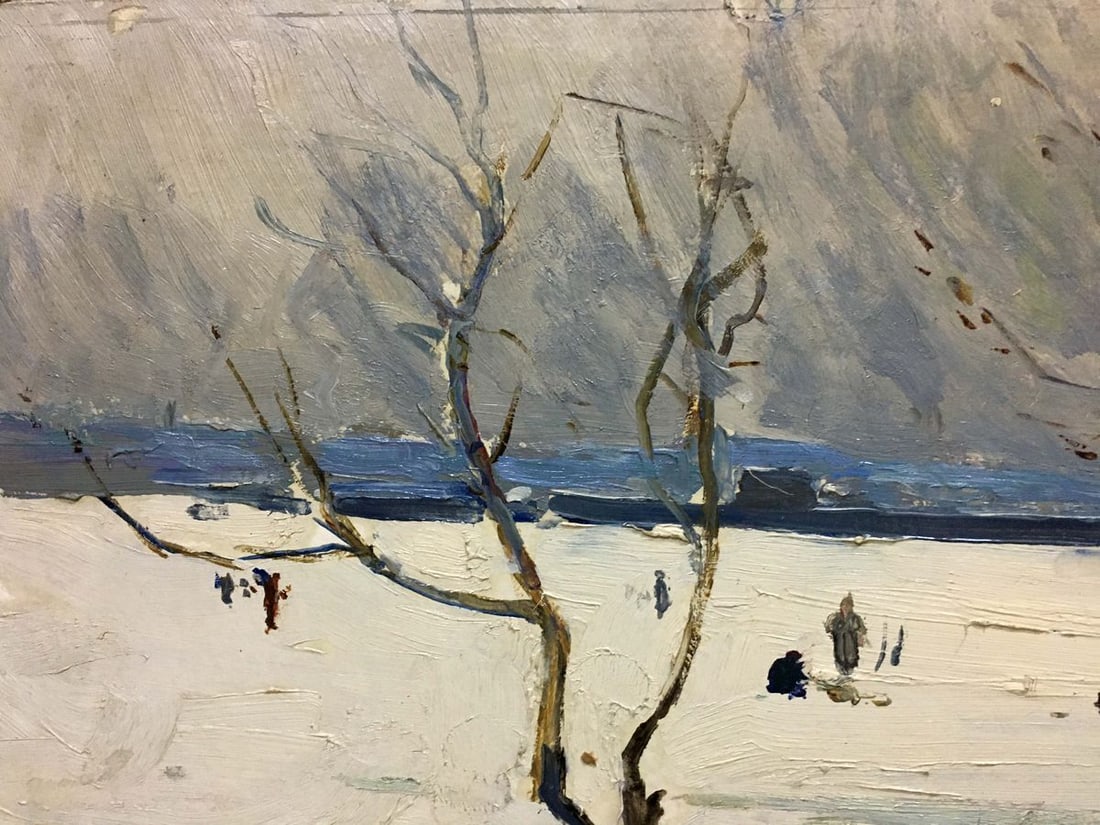 Oil painting Winter park Petrov George Petrovich - 2