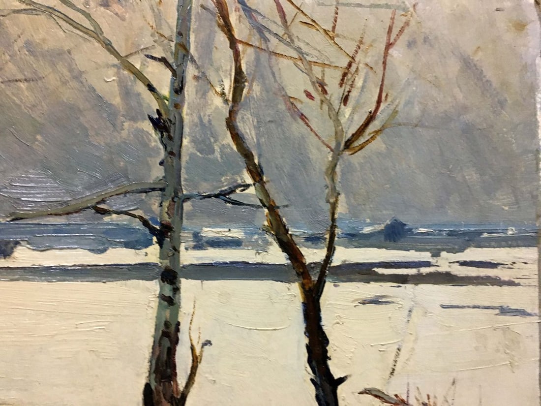 Oil painting Winter park Petrov George Petrovich - 4