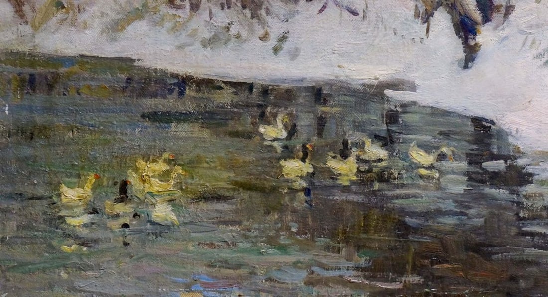 Oil painting On the lake Nikolai Petrovich Petrov - 3