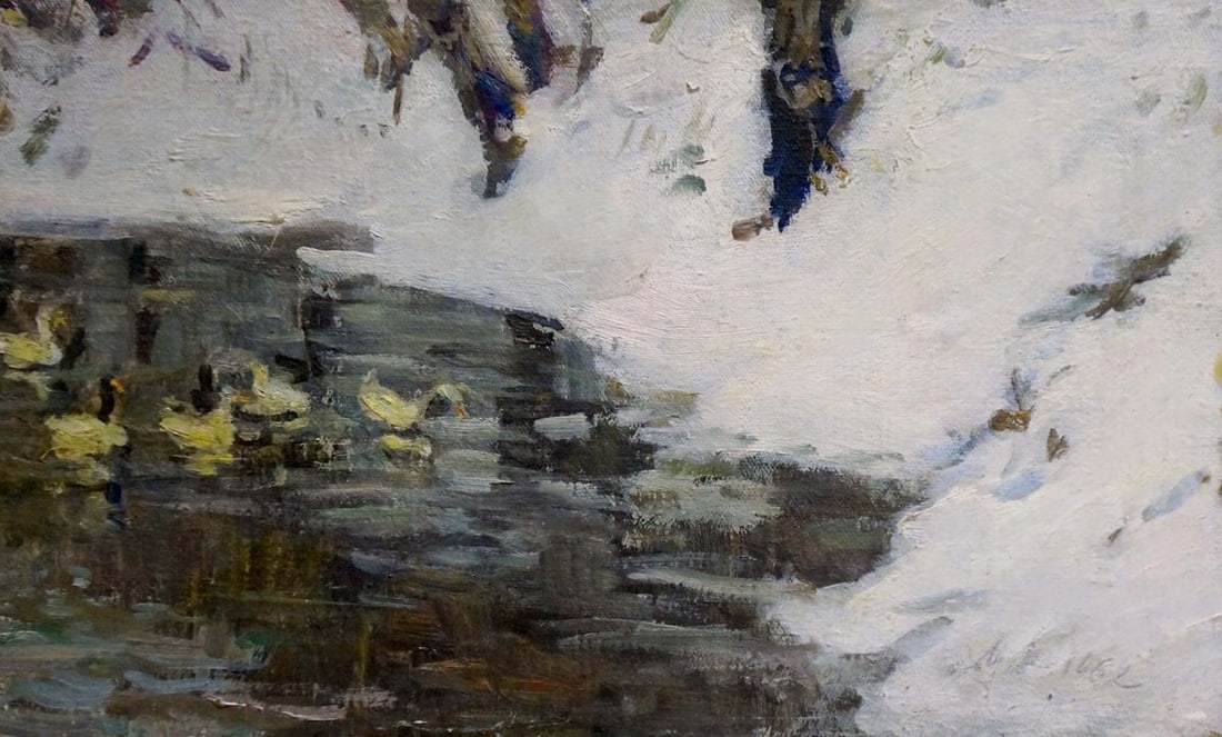 Oil painting On the lake Nikolai Petrovich Petrov - 6