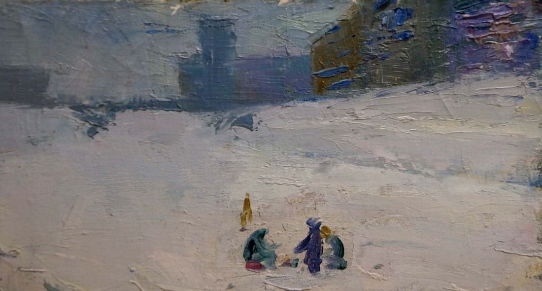 Oil painting Children walk Nikolai Petrovich Petrov - 6