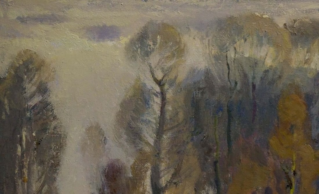 Oil painting Winter landscape Mynka Alexander Fedorovich - 4