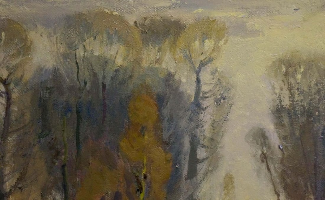 Oil painting Winter landscape Mynka Alexander Fedorovich - 5