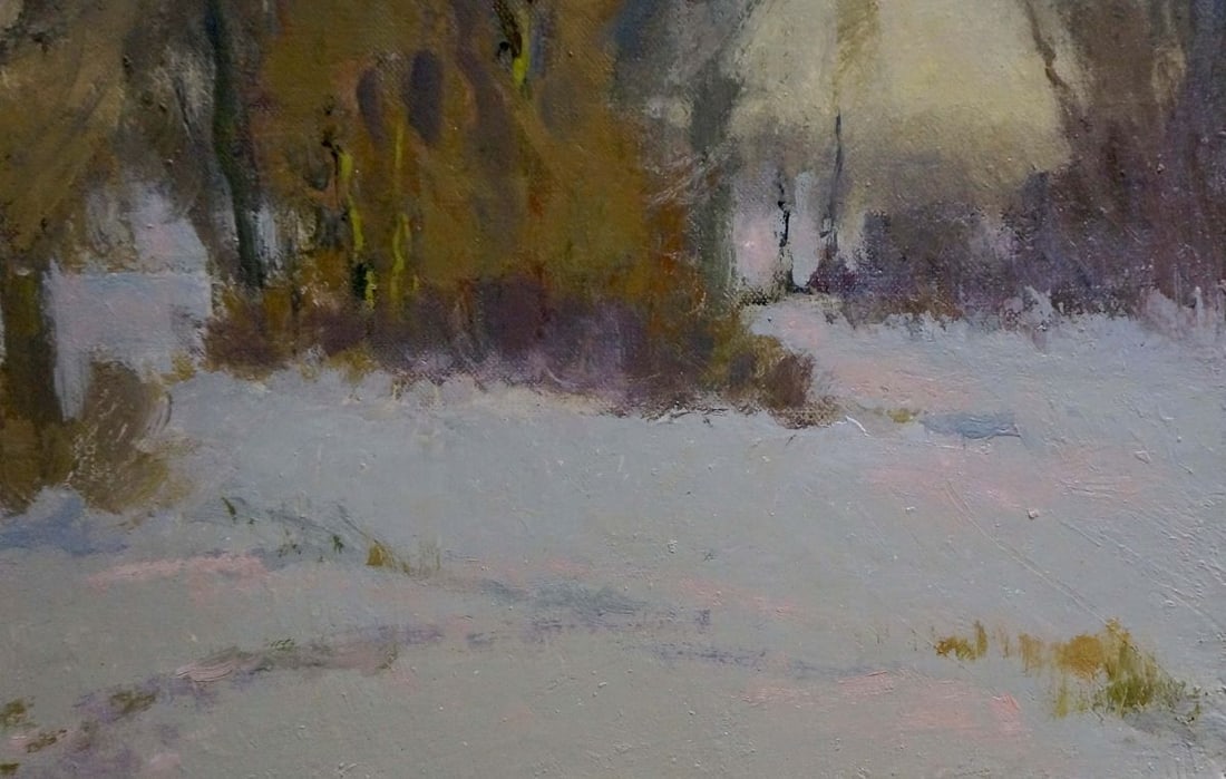 Oil painting Winter landscape Mynka Alexander Fedorovich - 6