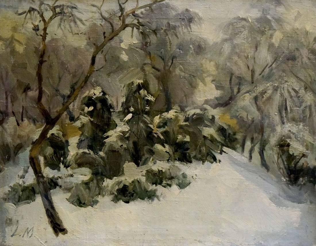 Oil painting Winter - 2