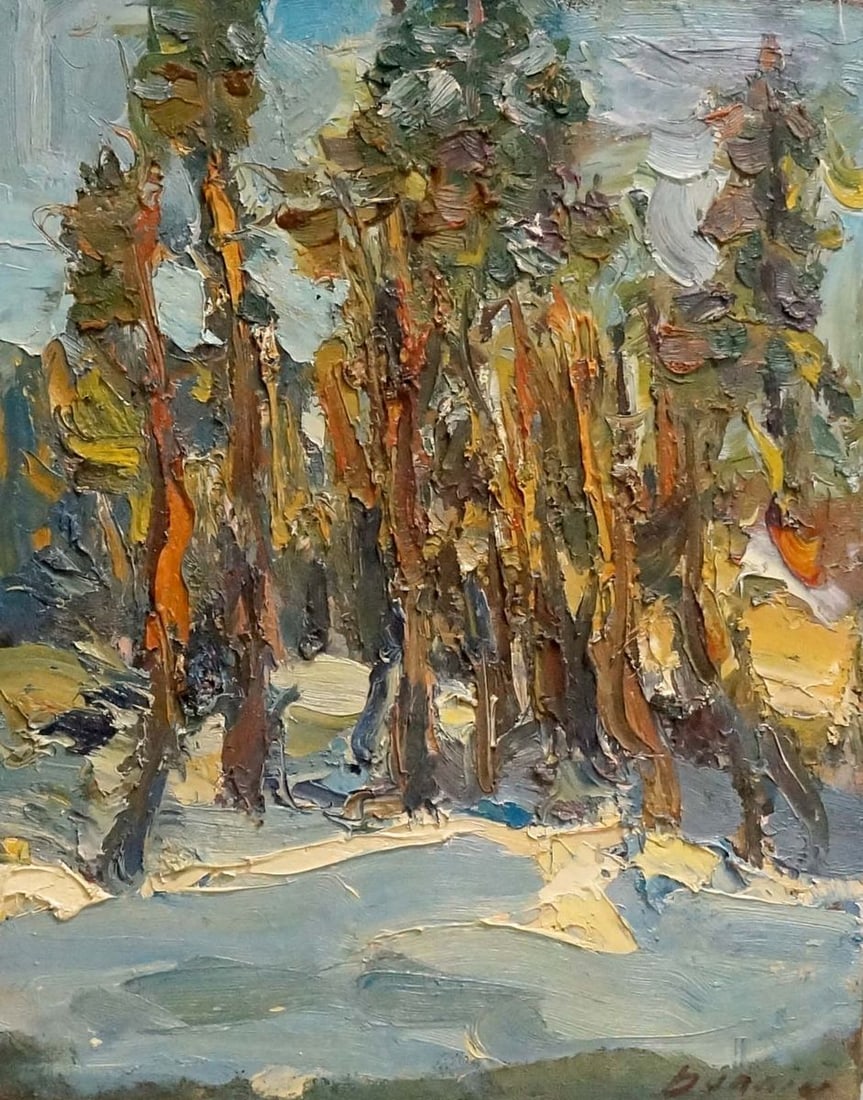 Oil painting End of winter Dupliy Sergey Alexandrovich: Title: Oil painting End of winter Dupliy Sergey Alexandrovich Description: NoVern 549 *** ABOUT THIS PAINTING *** * TITLE: "End of winter" * ARTISTS: Dupliy Sergey Alexandrovich * SIZE: 40x50 cm/'15.7