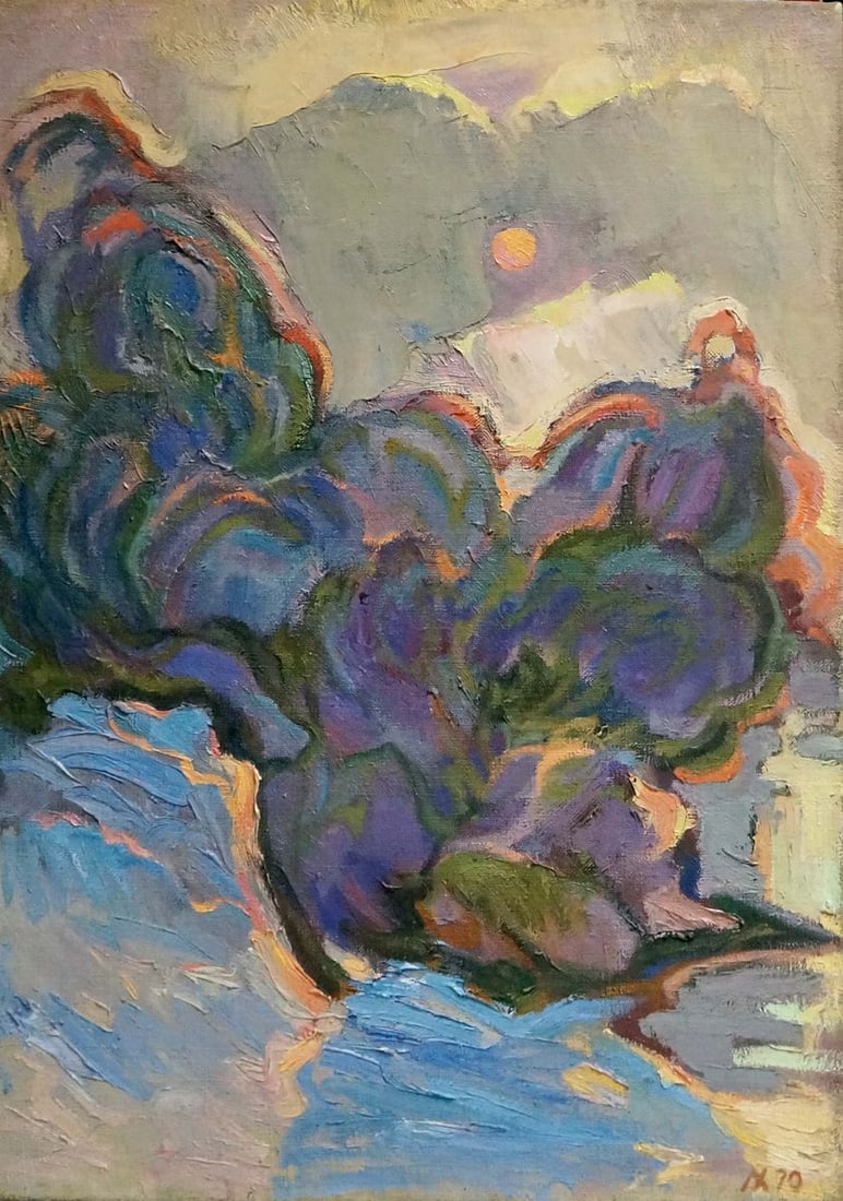 Oil painting Winter evening Khvedchuk Leonid Vladimirovich: Title: Oil painting Winter evening Khvedchuk Leonid Vladimirovich Description: NoVern 556 *** ABOUT THIS PAINTING *** * TITLE: "Winter evening" * ARTISTS: Khvedchuk Leonid Vladimirovich * SIZE: 70x50 