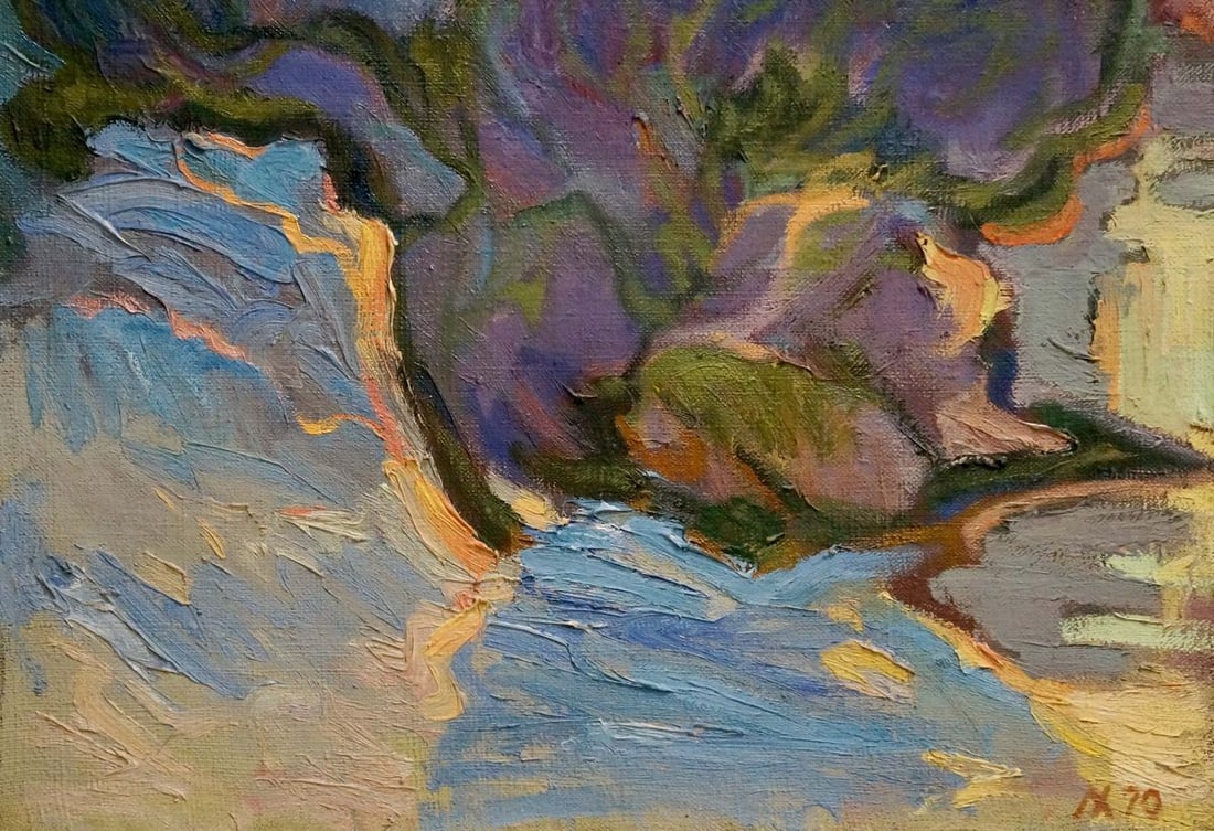 Oil painting Winter evening Khvedchuk Leonid Vladimirovich - 2