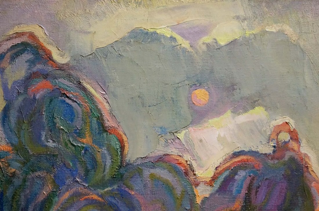 Oil painting Winter evening Khvedchuk Leonid Vladimirovich - 3