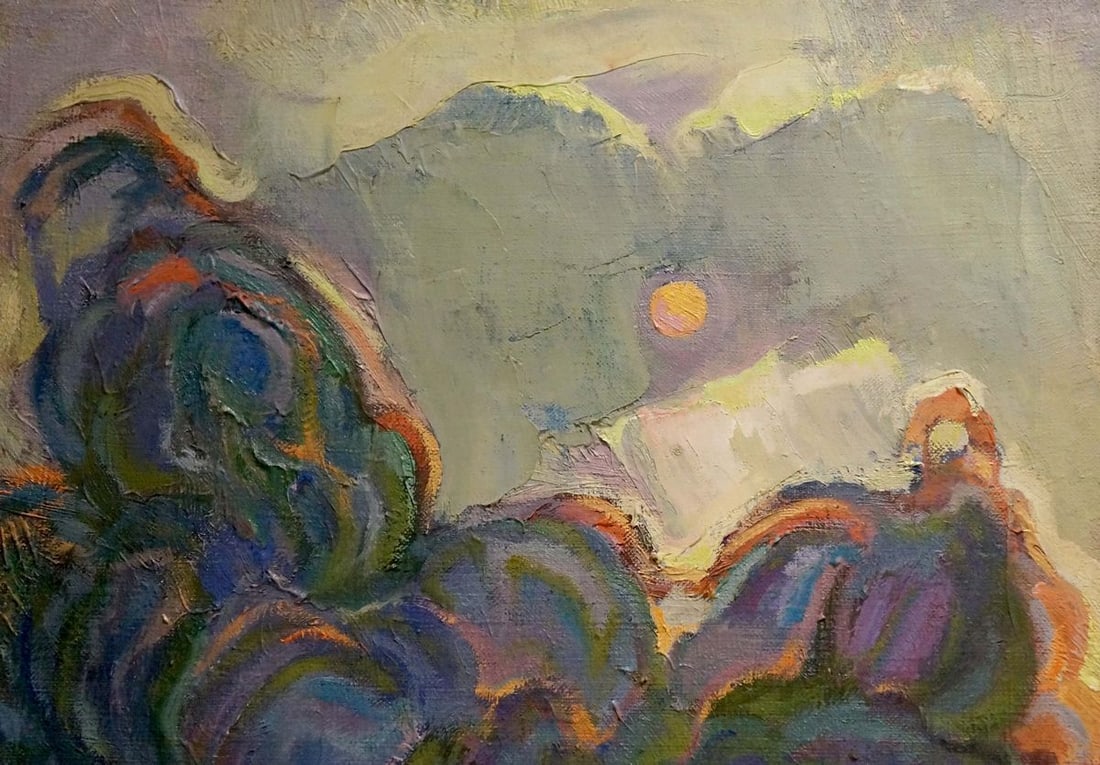 Oil painting Winter evening Khvedchuk Leonid Vladimirovich - 4