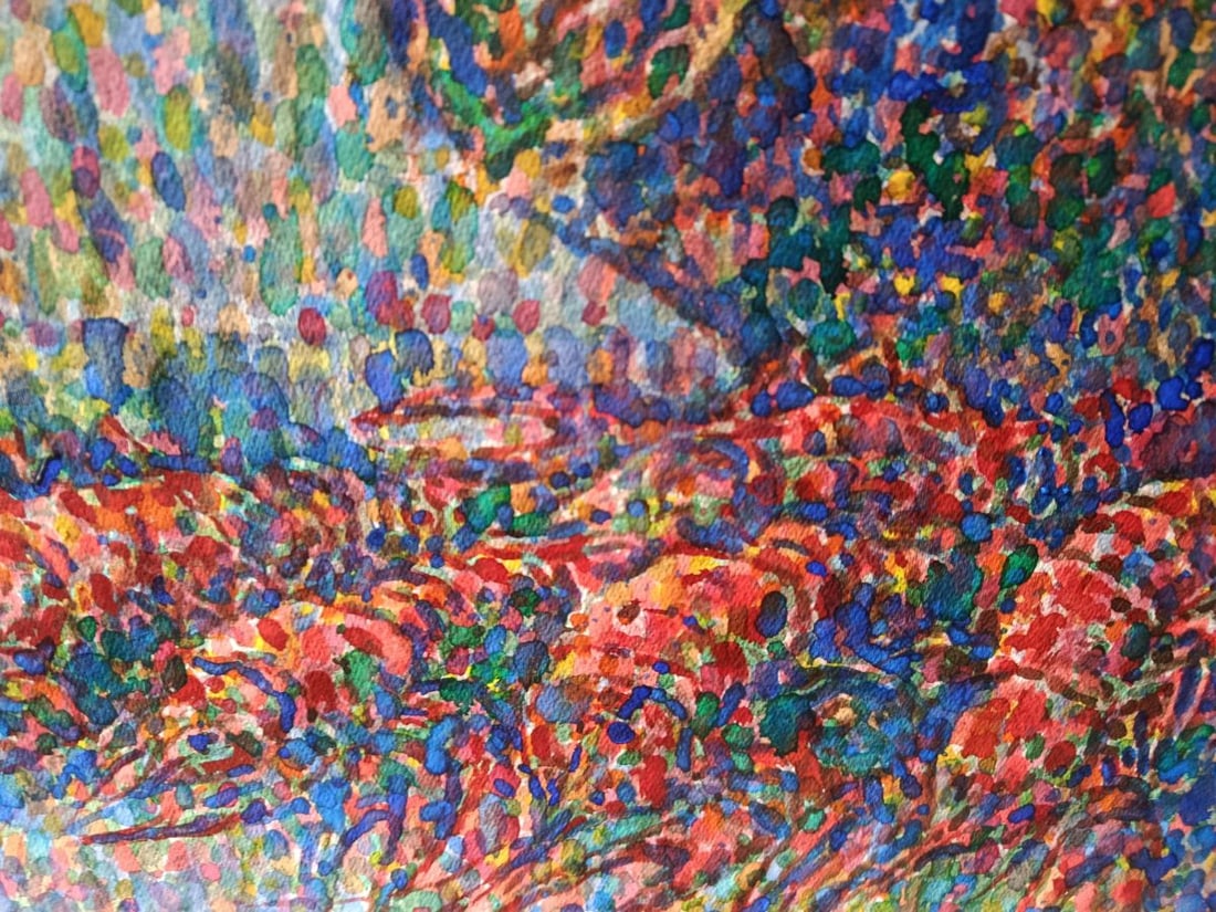 Watercolor painting Brightly colored fish Georgy Verbitsky - 7