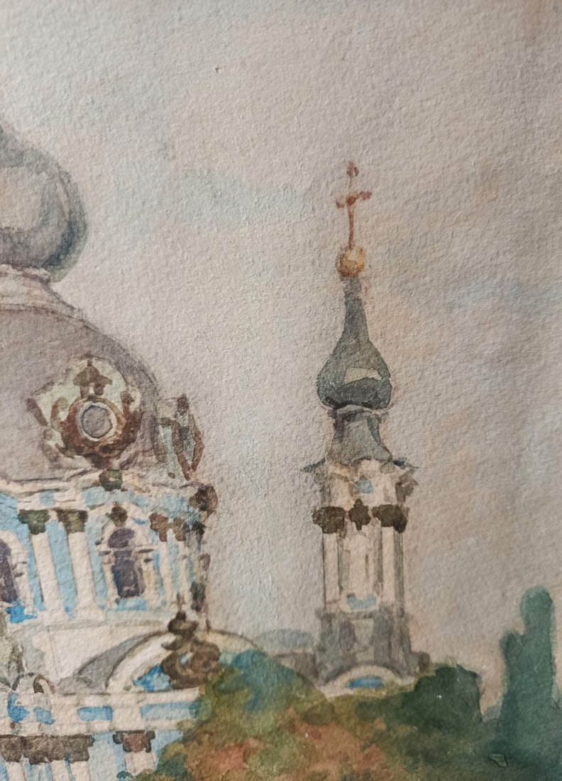 Watercolor painting Central City Church Yakov Kalatsyuk - 3