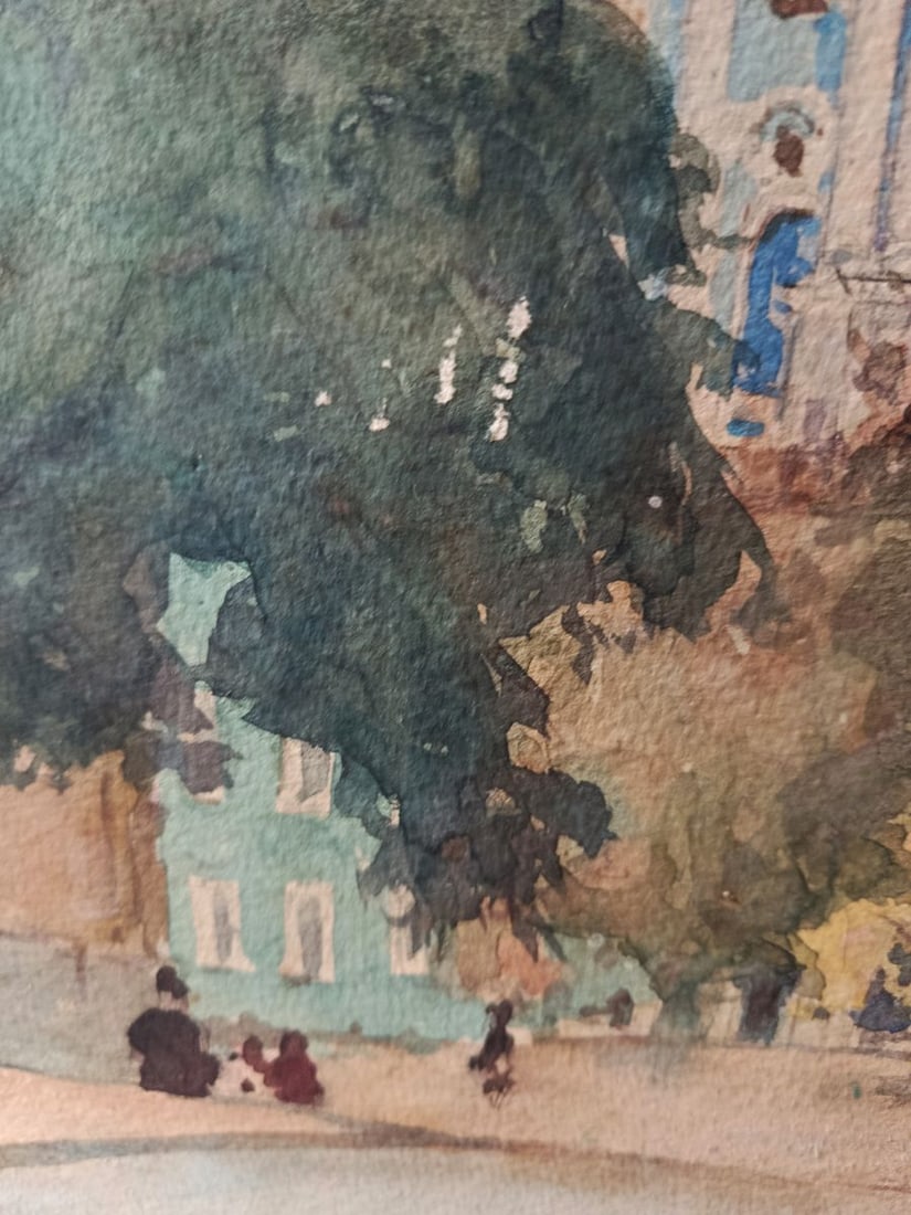 Watercolor painting Central City Church Yakov Kalatsyuk - 5
