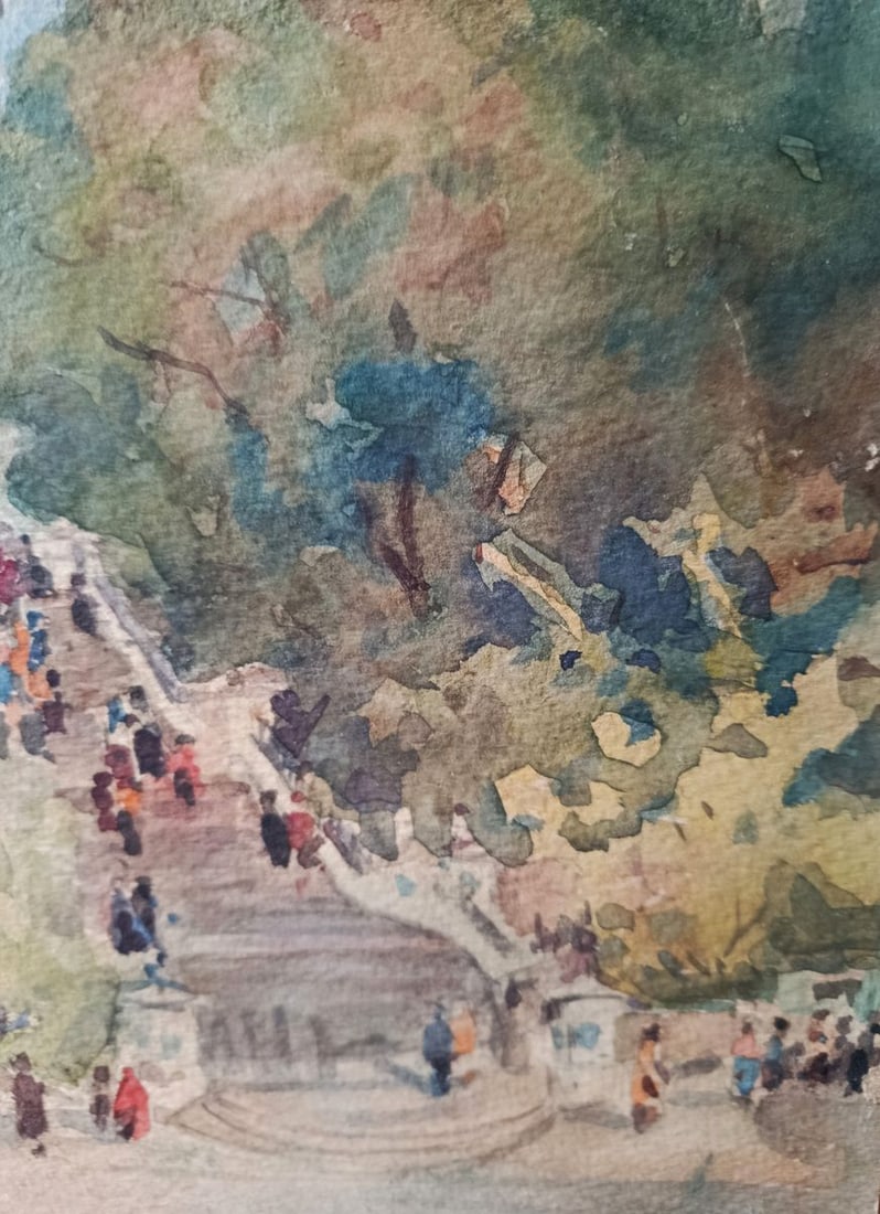 Watercolor painting Central City Church Yakov Kalatsyuk - 7