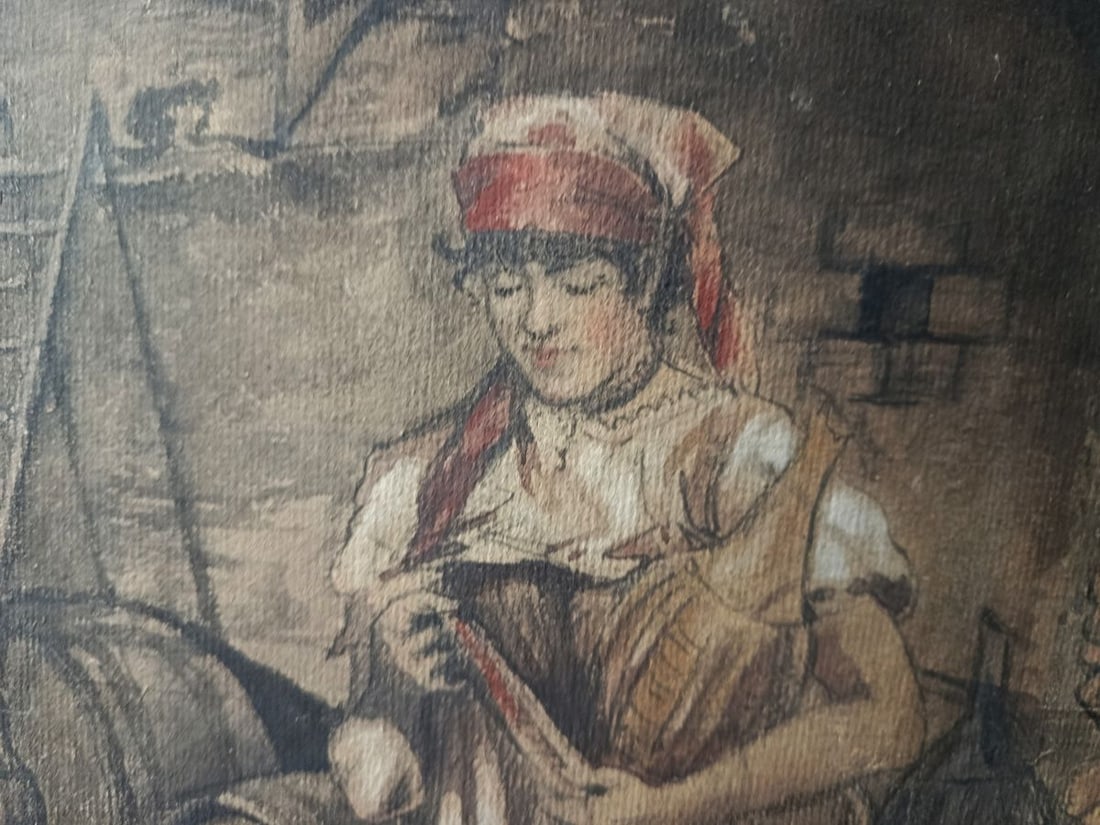 Watercolor painting Portrait of a musketeer and a girl Unknown artist - 5
