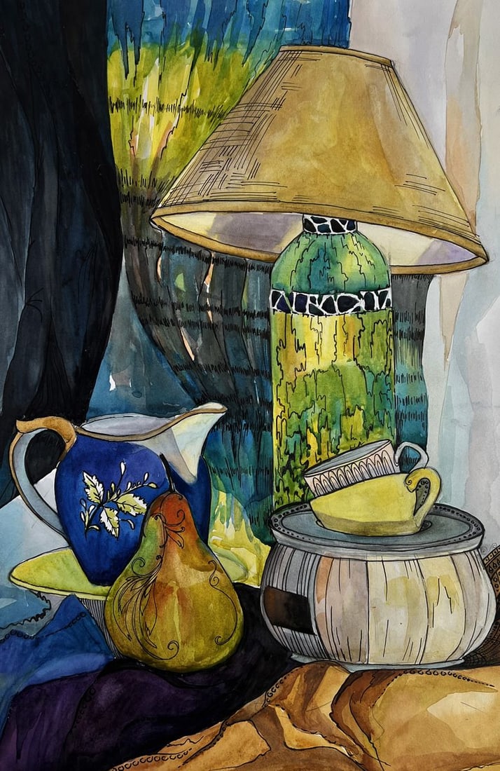 Watercolor painting Silent stories told by objects Ivanna Yanchuk - 3