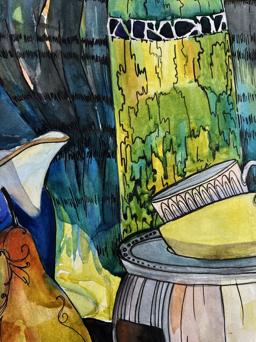Watercolor painting Silent stories told by objects Ivanna Yanchuk - 6