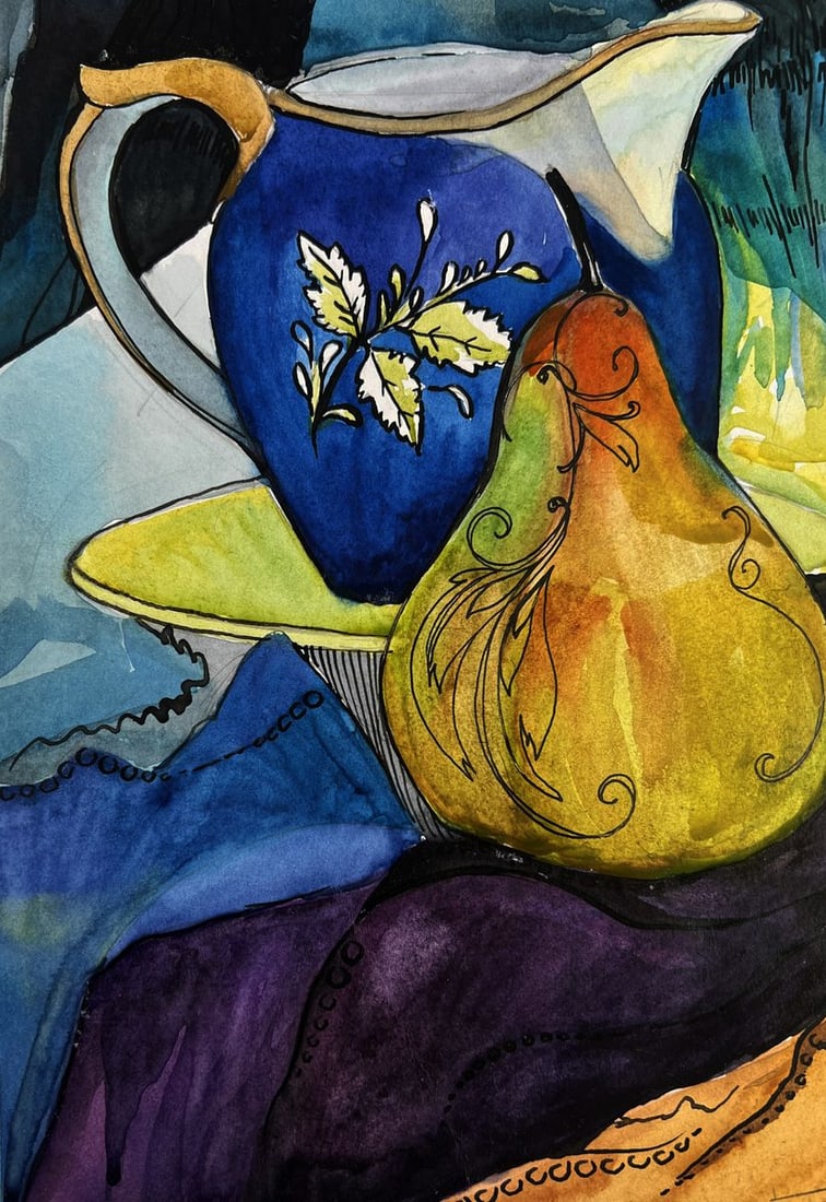 Watercolor painting Silent stories told by objects Ivanna Yanchuk - 7