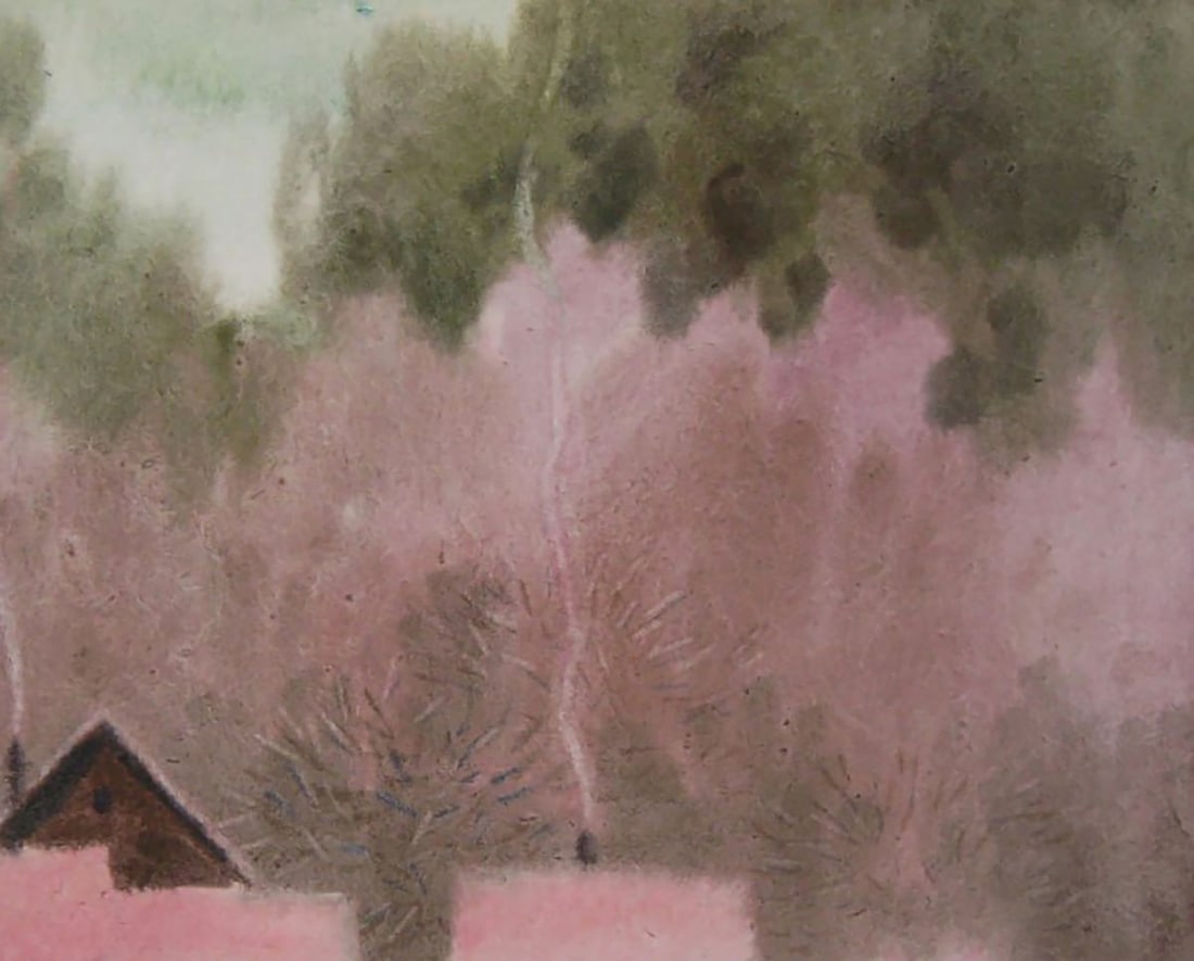 Watercolor painting Winter evening Valery Savenets - 5