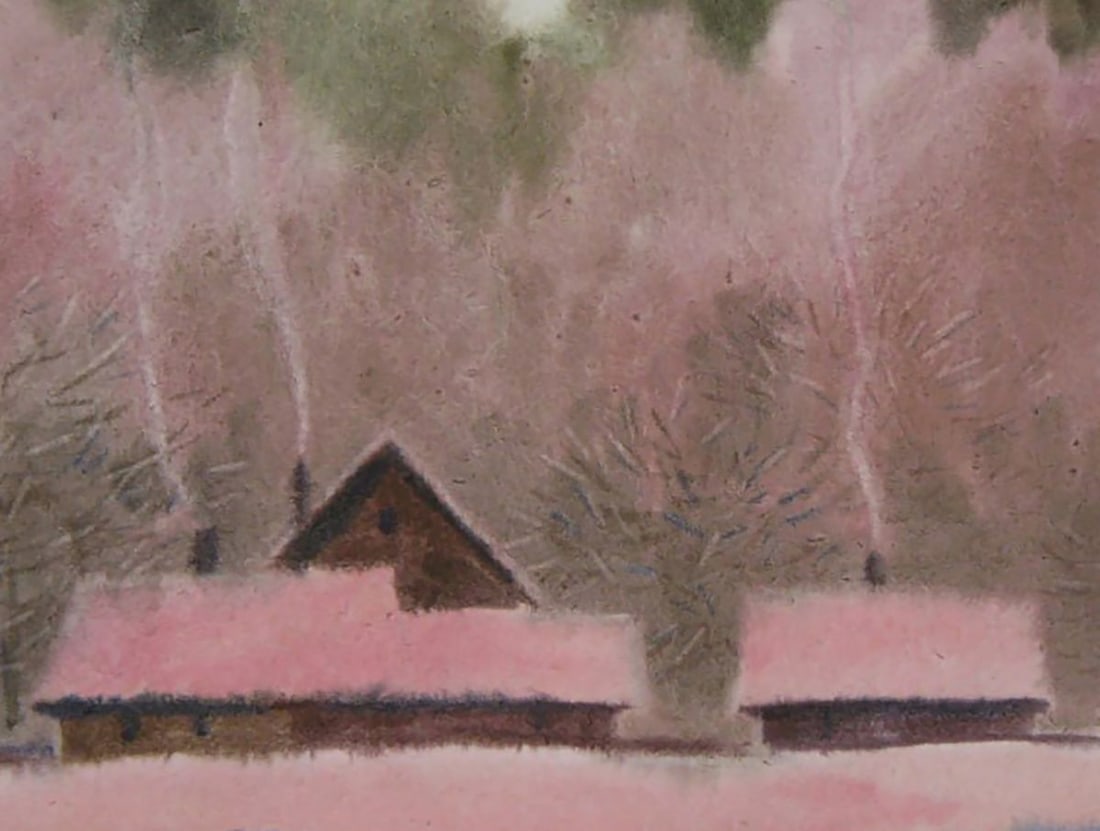 Watercolor painting Winter evening Valery Savenets - 6