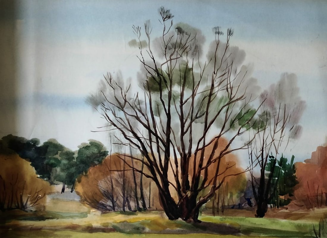 Watercolor painting Earth awakens under the sky Vitaly Duhnevich - 2