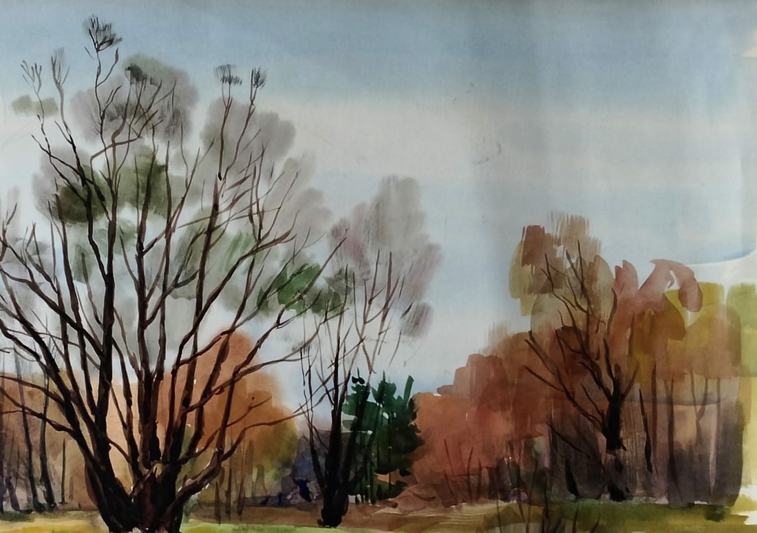 Watercolor painting Earth awakens under the sky Vitaly Duhnevich - 3