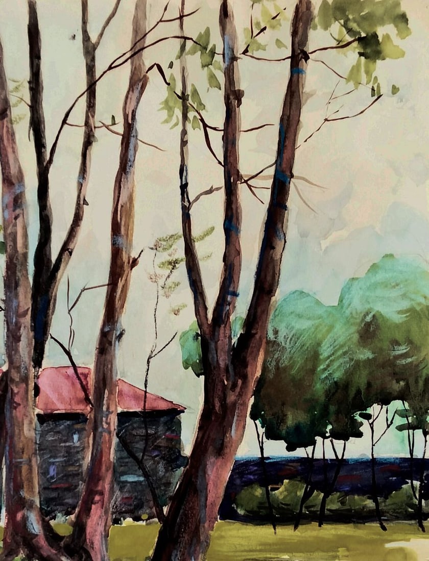 Watercolor painting Forest that keeps secrets Vitaly Duhnevich - 3