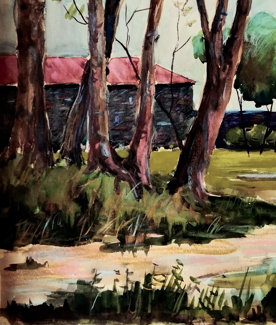 Watercolor painting Forest that keeps secrets Vitaly Duhnevich - 4