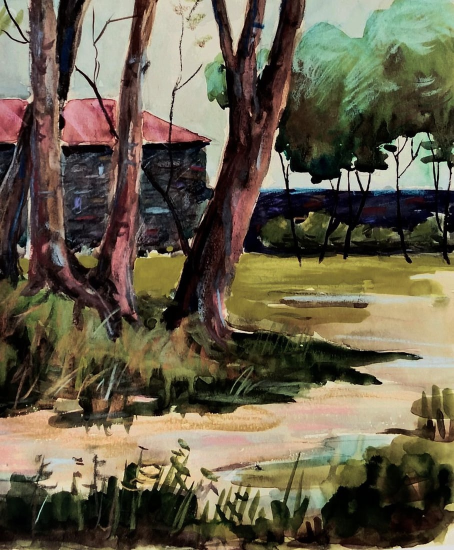 Watercolor painting Forest that keeps secrets Vitaly Duhnevich - 5
