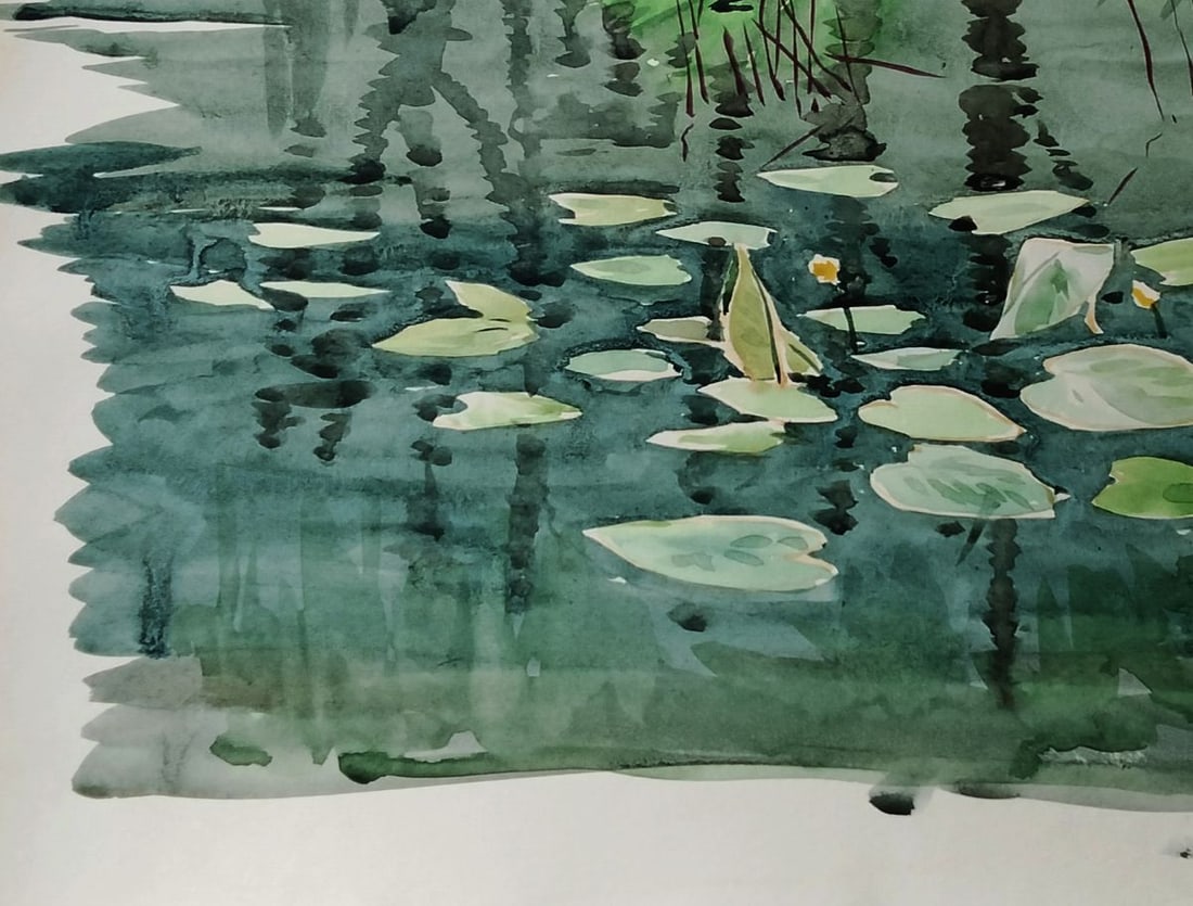 Watercolor painting Mirror of sky and secrets Vitaly Duhnevich - 4