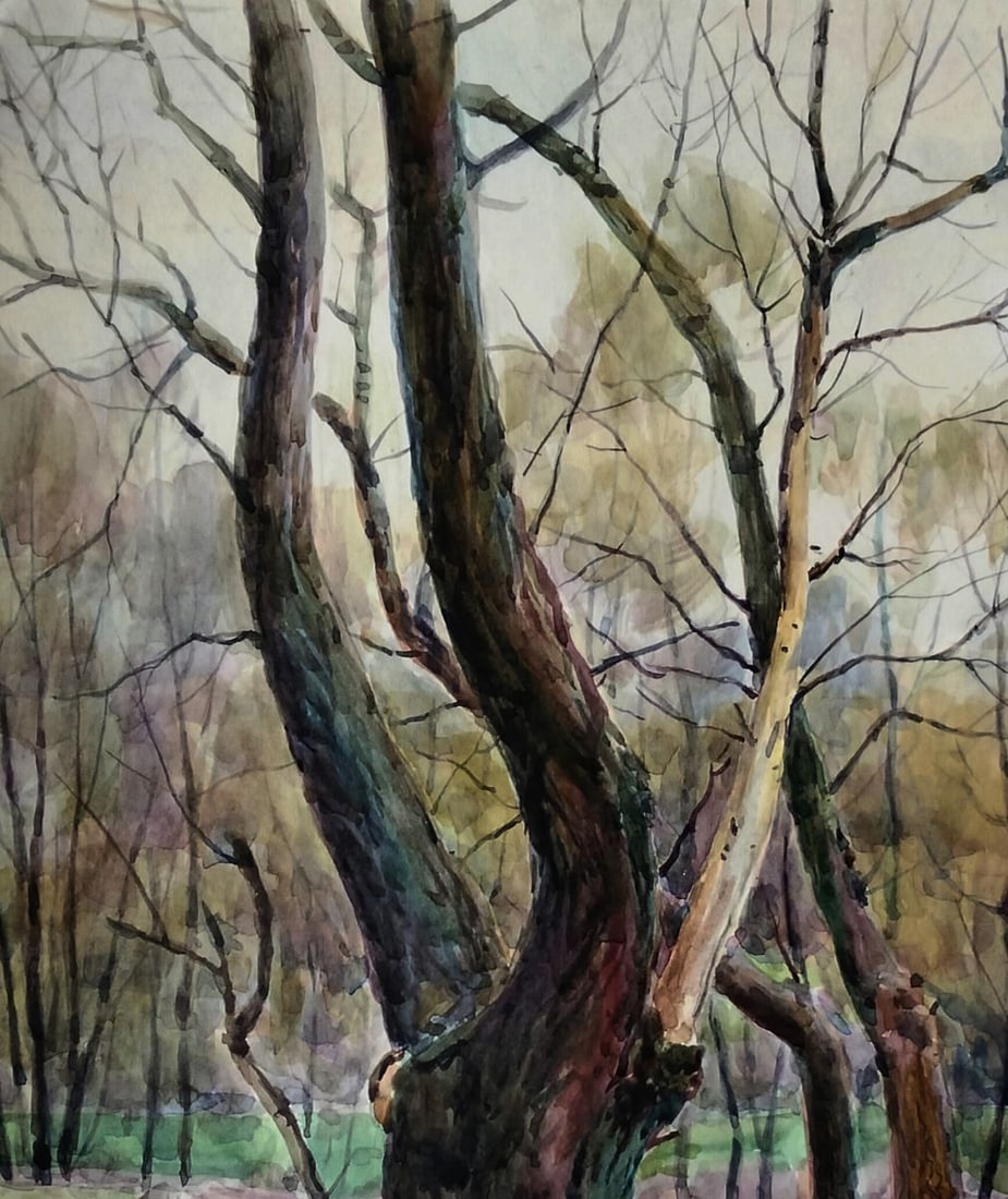 Watercolor painting Silent witnesses of the secrets Vitaly Duhnevich - 2