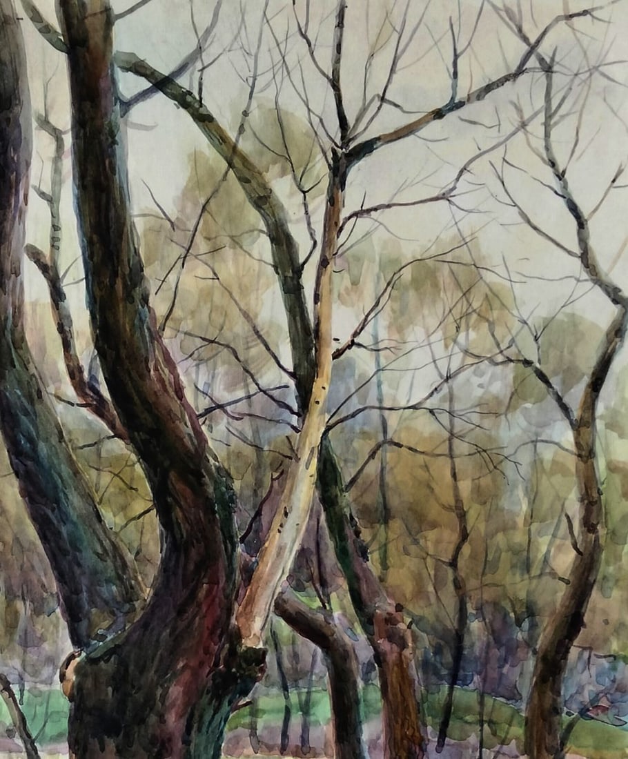 Watercolor painting Silent witnesses of the secrets Vitaly Duhnevich - 3