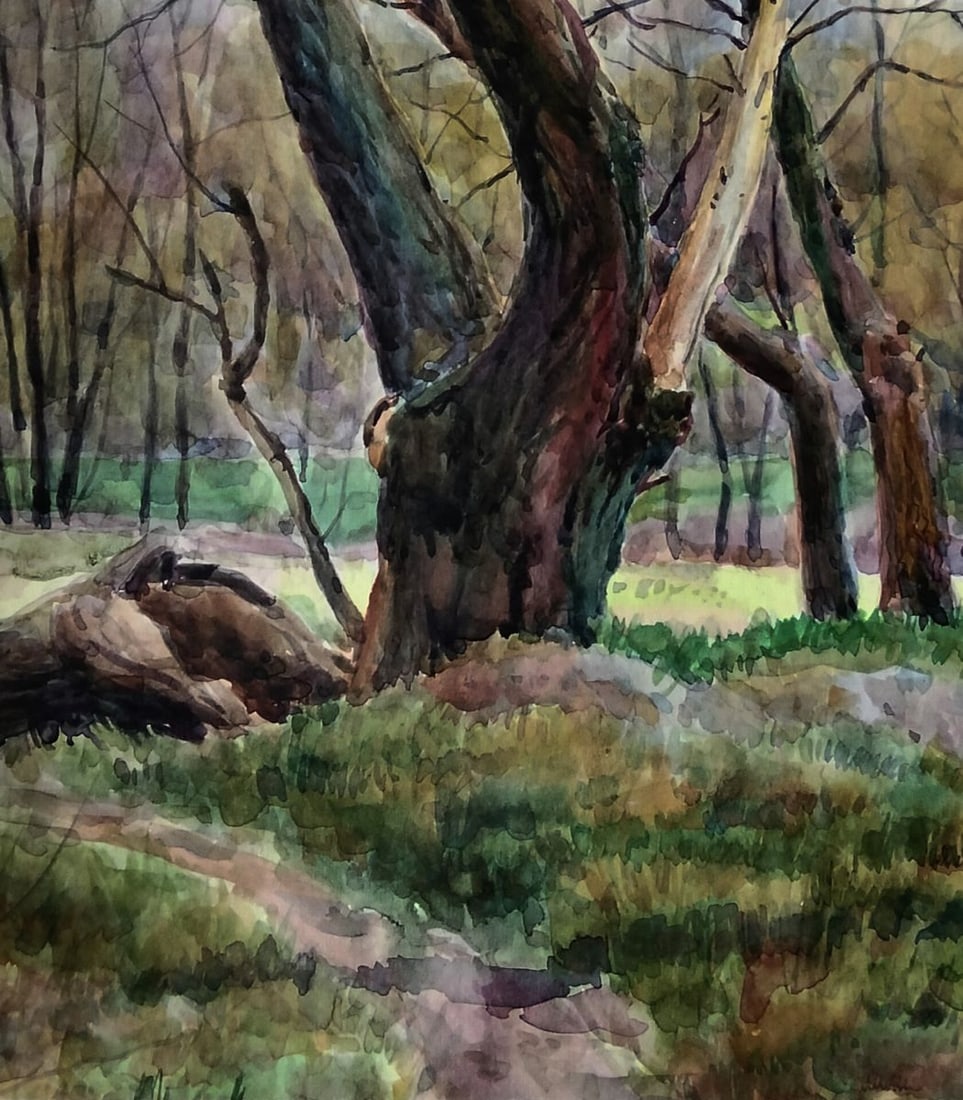 Watercolor painting Silent witnesses of the secrets Vitaly Duhnevich - 4