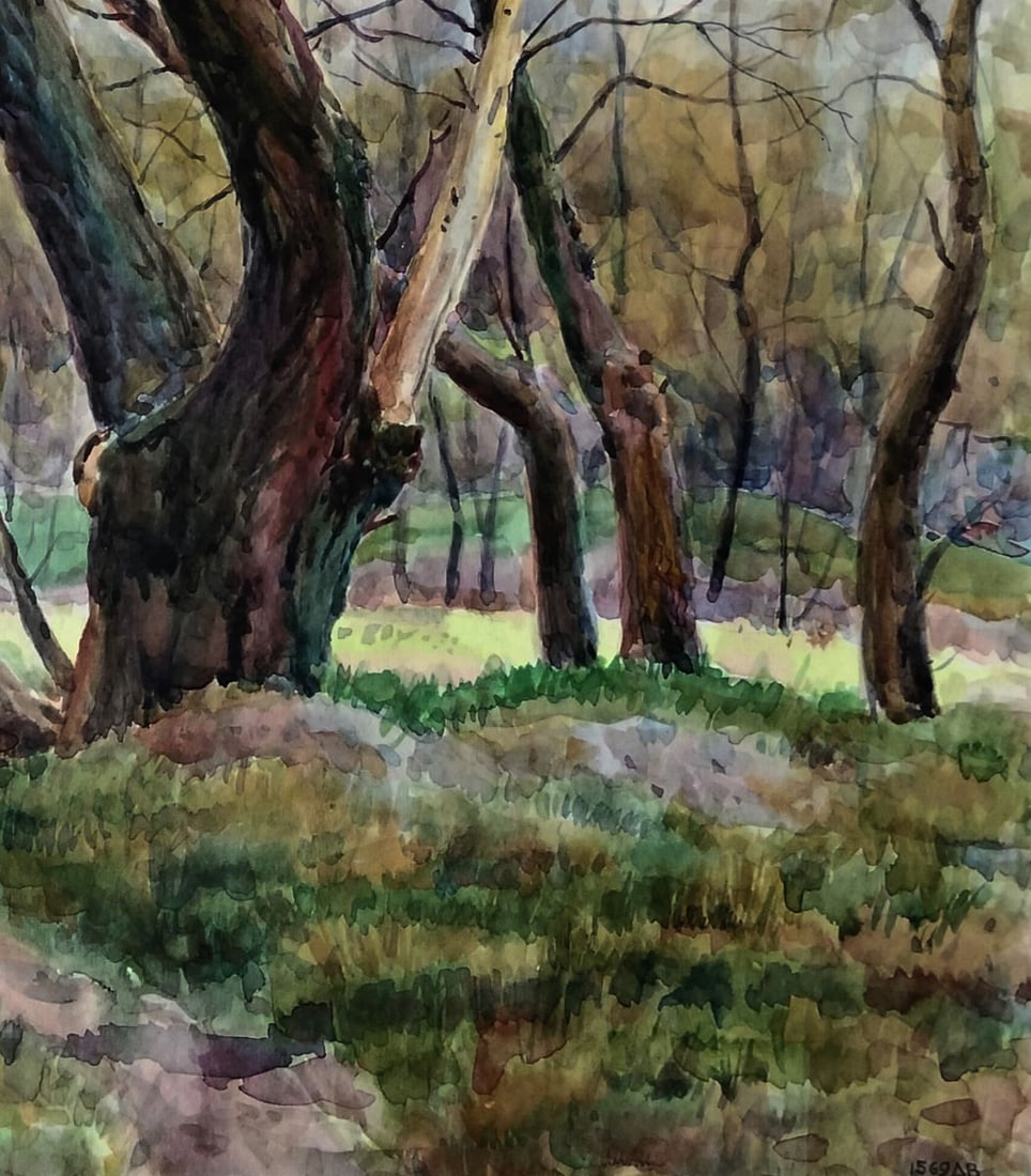 Watercolor painting Silent witnesses of the secrets Vitaly Duhnevich - 5