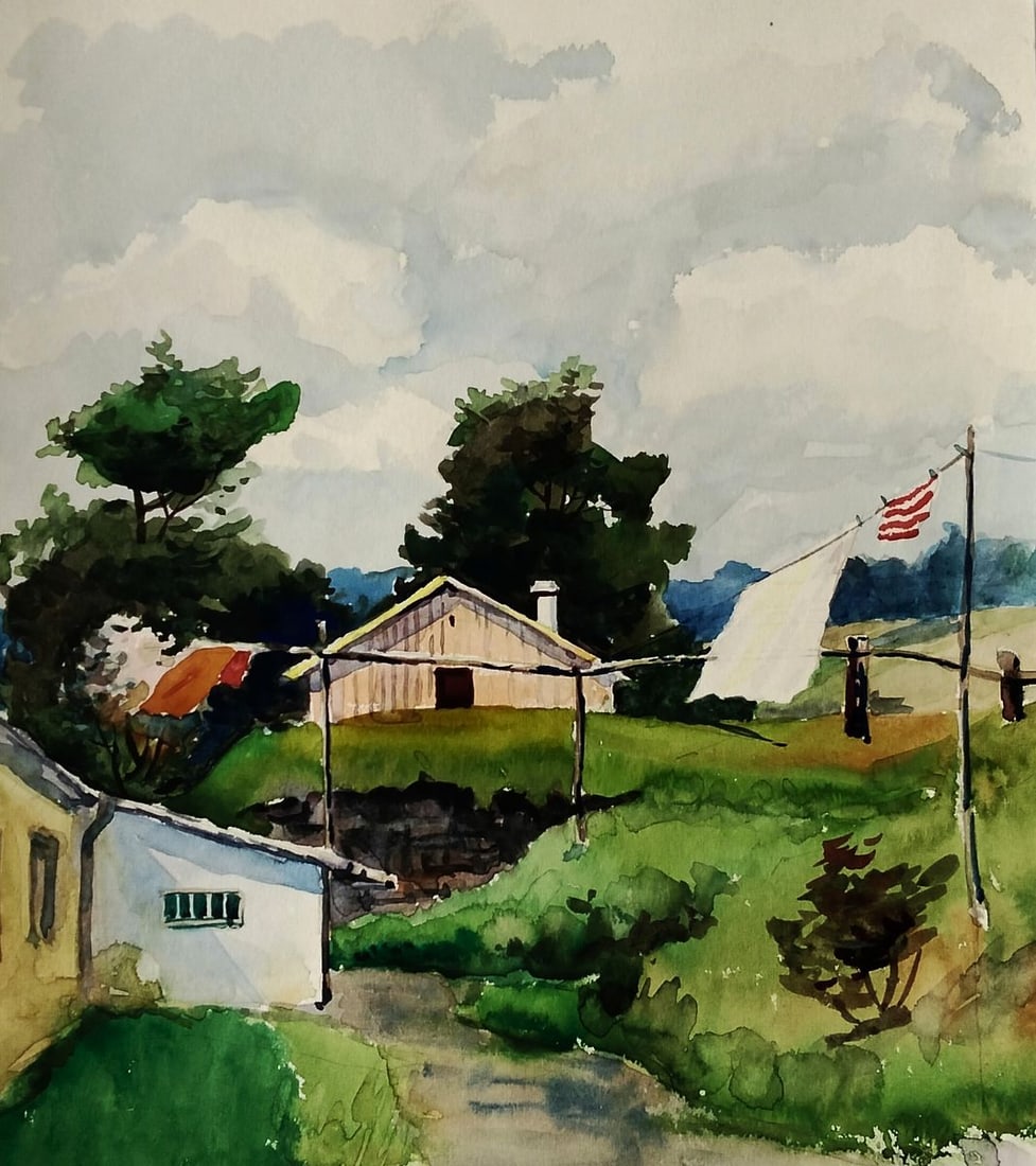 Watercolor painting Time gently slows down Vitaly Duhnevich (1 of 5)