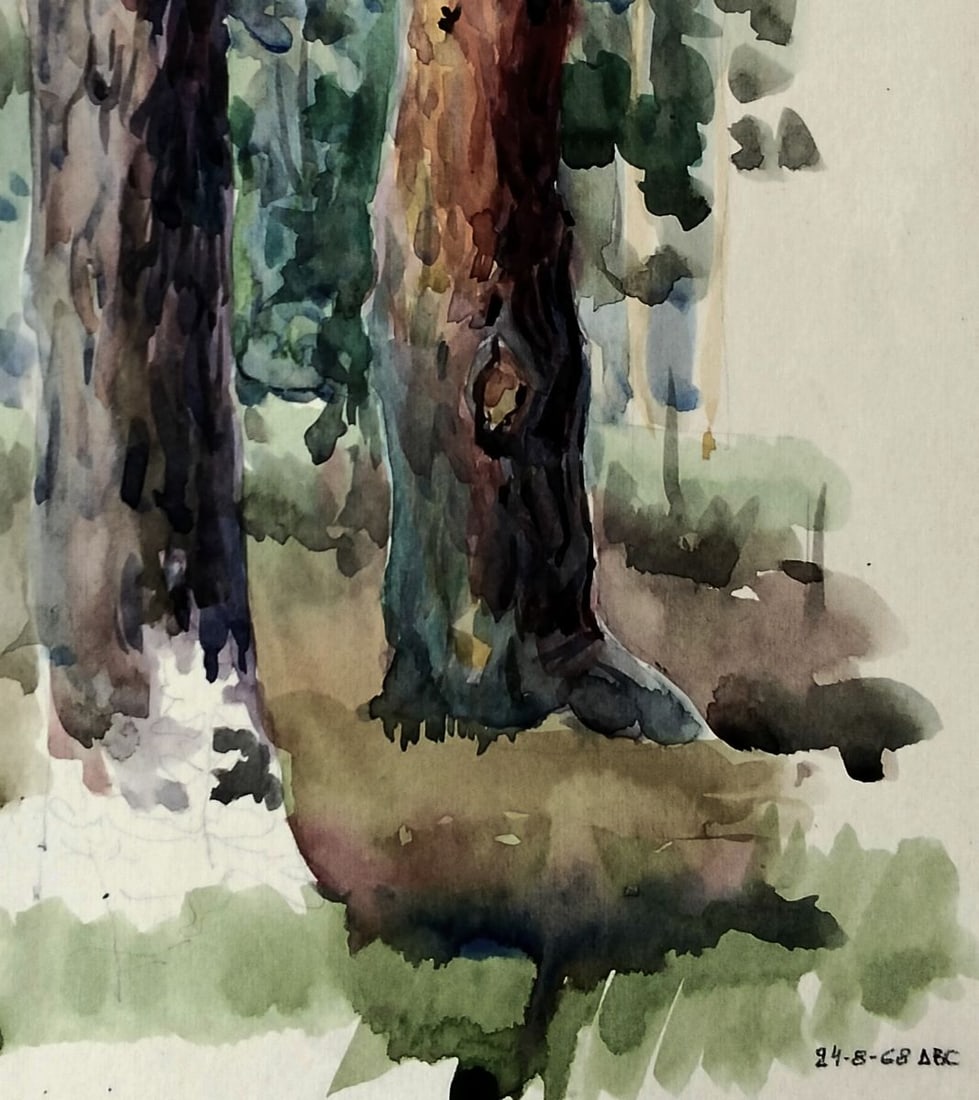 Watercolor painting The keeper of green stories Vitaly Duhnevich - 5