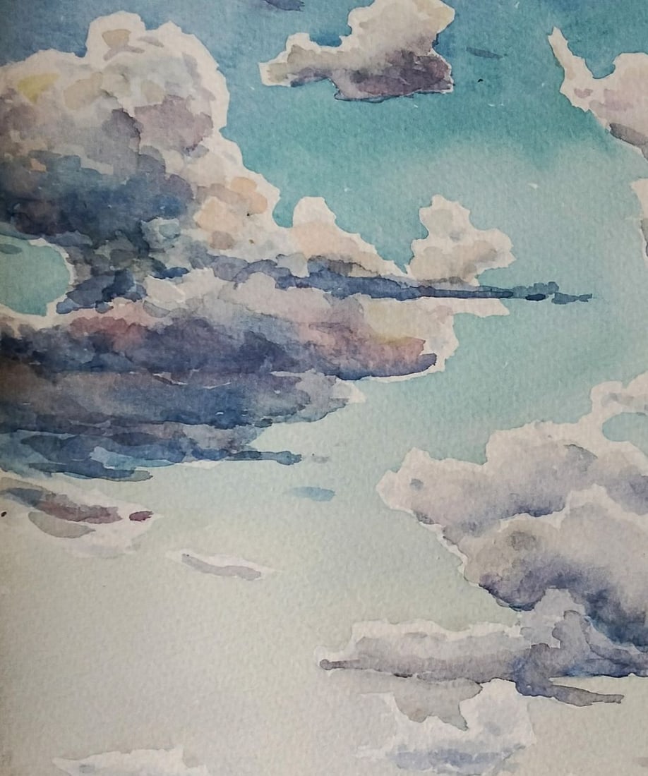 Watercolor painting Boats resting on the shore Vitaly Duhnevich - 2