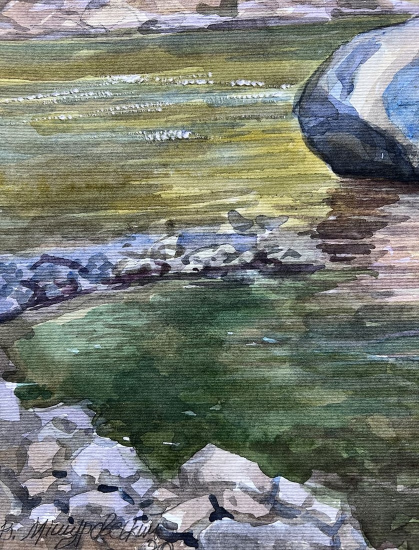 Watercolor painting On a rod V. Mishurovsky - 3