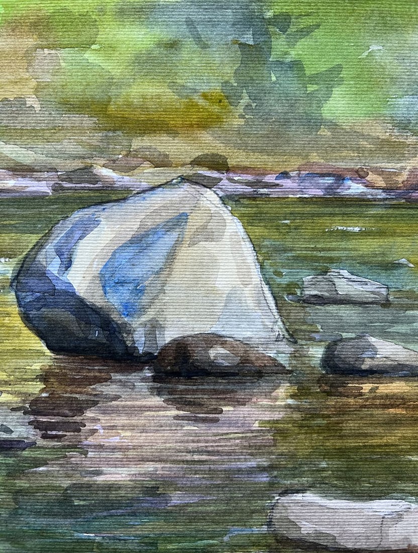 Watercolor painting On a rod V. Mishurovsky - 4