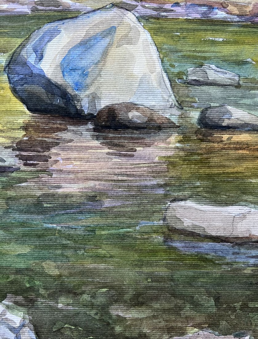 Watercolor painting On a rod V. Mishurovsky - 5