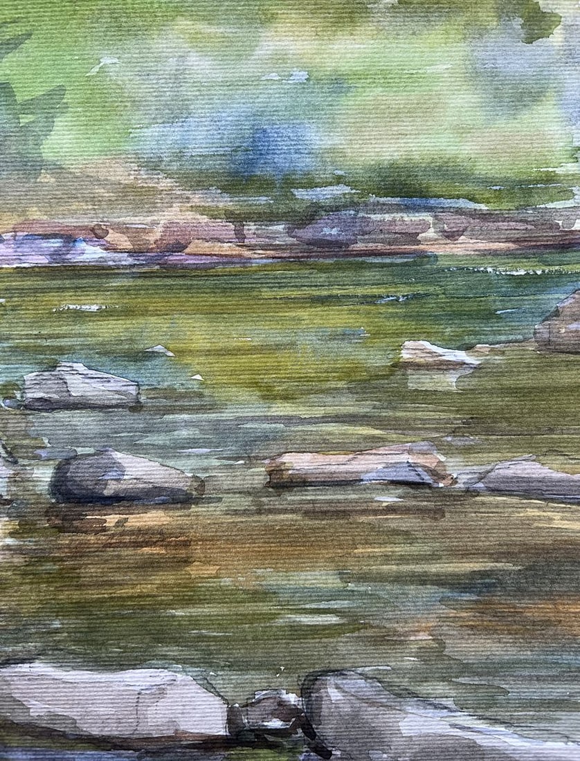 Watercolor painting On a rod V. Mishurovsky - 6