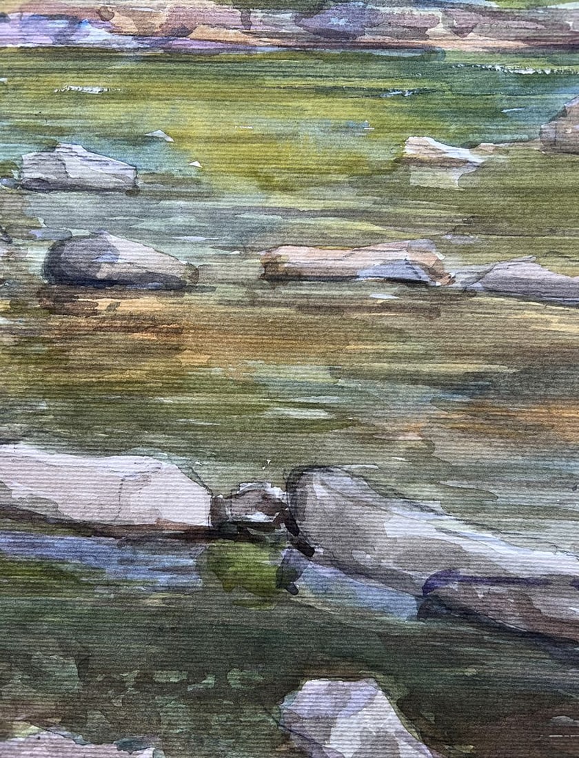 Watercolor painting On a rod V. Mishurovsky - 7